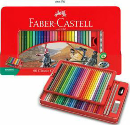 Picture of Colour Pencil 60colors Metal Box Faber-Castell