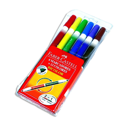 Picture of Felt pens 6colors Twin Tip Faber-Castell