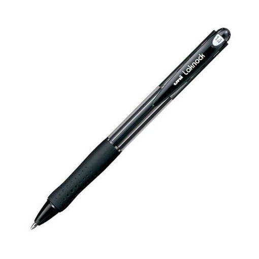 Picture of Retractable Pen Black 1mm Uni Laknock