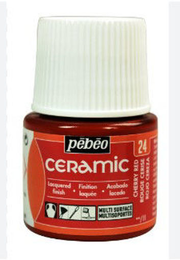 Picture of Ceramic Paint 45ml Cherry Red Pebeo