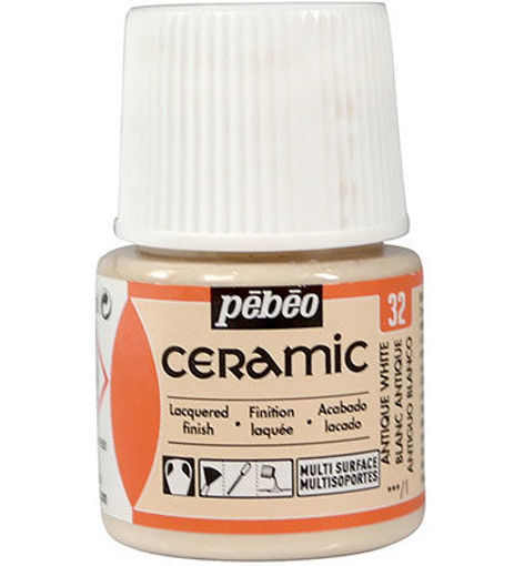 Picture of Ceramic Paint 45ml Antique White Pebeo