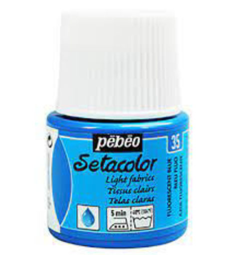 Picture of Fabric Paint 45ml Fluo Blue Pebeo Setacolor