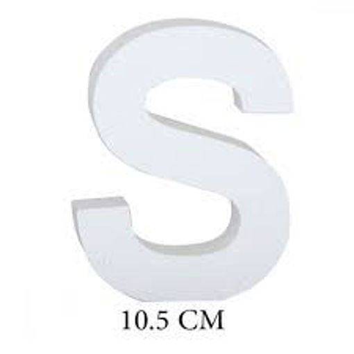 Picture of Wood 10.5cm White Letter Hand Craft,S