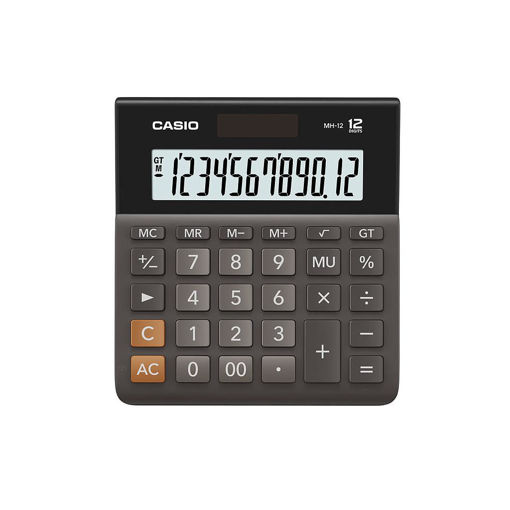 Picture of Desk Calculator MH-12-BK-W-DP 12 Digits Casio