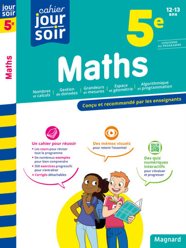 Picture of Cahier Jour/soir Maths 5e