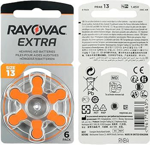 Picture of Battery (Set of 6) Size 13 Extra Rayovac