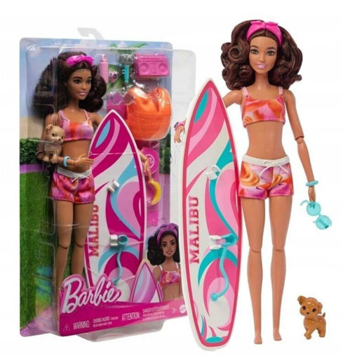 Picture of Barbie Age 3+ Mattel , Surfboard & Puppy