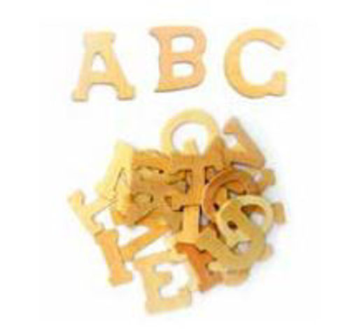 Picture of Wood 26pcs 4cm Alphabet Hand Craft