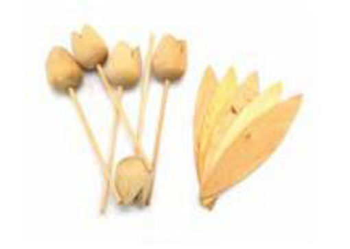 Picture of Wood 5pcs Flower Hand Craft