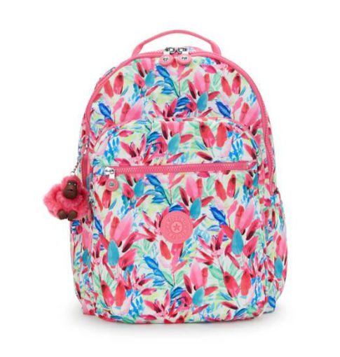 Picture of Cartable à dos grand kipling seoul flamingo leaves