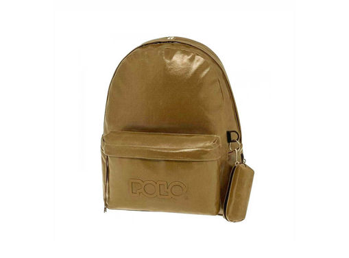 Picture of Backpack 1comp. Large Metallic Gold Vinyl Polo