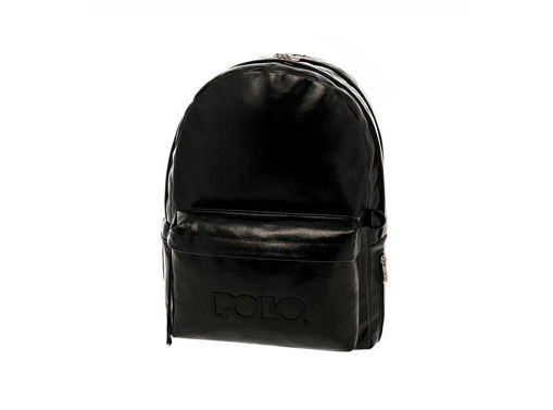 Picture of Backpack 1comp. Large Metallic Black Vinyl Polo