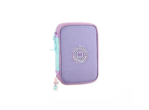 Picture of Pencil Case 2 Comp Pink Girls Marshmallow