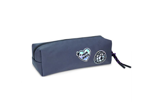 Picture of Pencil Case 1 Comp Holo Grey Girls Marshmallow
