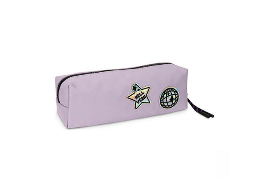 Picture of Pencil Case 1 Comp Holo Pink Girls Marshmallow