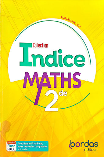 Picture of Indice Maths 2nde 2019 Bordas 2019