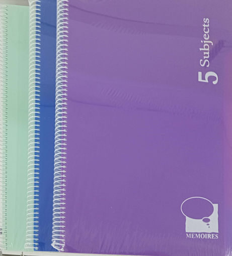Picture of 5 Subjects Spiral A4 /96 Sheets 90gr Seyes MEMOIRE