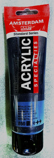 Picture of Acrylic 120ml Metallic Black Amsterdam