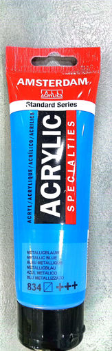 Picture of Acrylic 120ml Metallic Blue Amsterdam