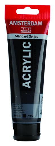 Picture of Acrylic 120ml Oxide Black Amsterdam