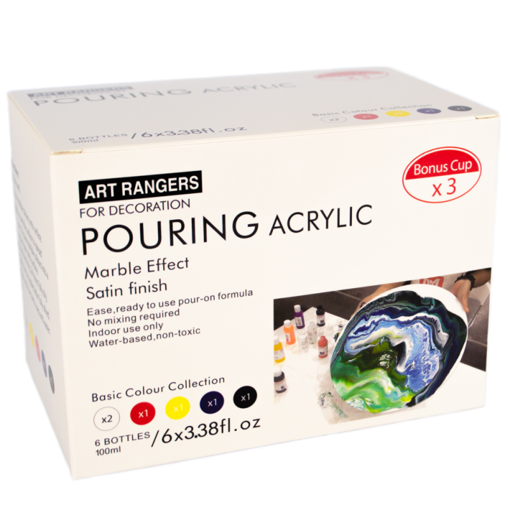 Picture of Acrylic Set 100ml 6colors Pouring Art Rangers