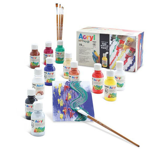 Picture of Acrylic Set 125ml 11colors With Materials Primo