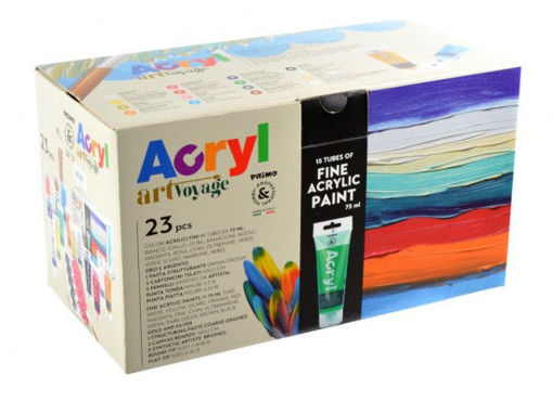 Picture of Acrylic Set 75ml 15colors With Materials Primo