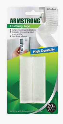 Picture of Hook & Loop 20mmx80mm White 4parts Armstrong