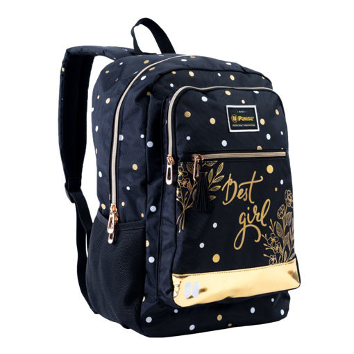 Picture of Backpack Large Black Gold Pause