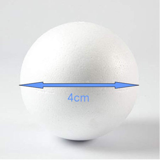 Picture of Ball (Set of 8) White 4cm Styrofoam