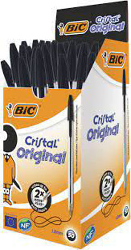 Picture of Ball Pen Medium Black 1mm Bic Cristal