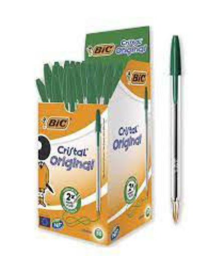 Picture of Ball Pen Medium Green 1mm Bic Cristal