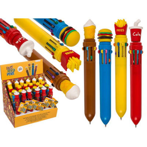 Picture of Ball Pen With 10 Coloured Cartridges,FastFood