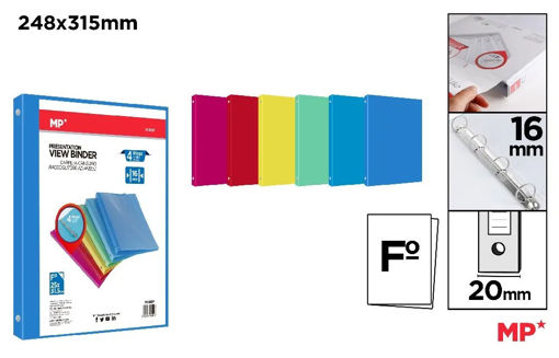 Picture of Binder 4 rings 24x32cm 20mm Assorted Personalised