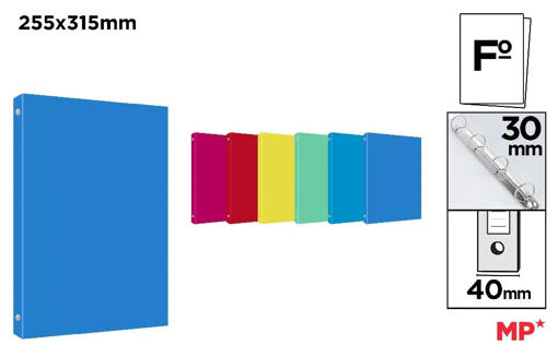 Picture of Binder 4rings 24x32cm 30mm Plastic MP
