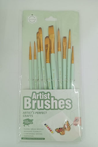 Picture of Brush (Set of 10) Pastel Green Assorted Keep Smili