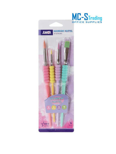 Picture of Brush (Set of 4) Pastel Round Junior + 1 Flat