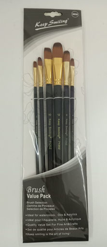 Picture of Brush (Set of 6) Flat Keep Smiling