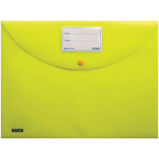 Picture of Button File A4 Neon Yellow 300 micron Personalised