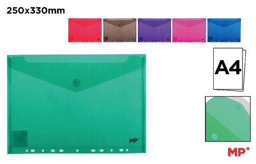 Picture of Button File A4 Transparent Perforated MP