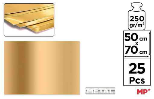 Picture of CardBoard 50x70cm Gold 250gr Metallic