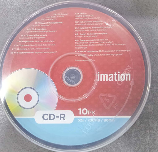 Picture of CD 52x/700mb/80min 10pcs Empty Imation