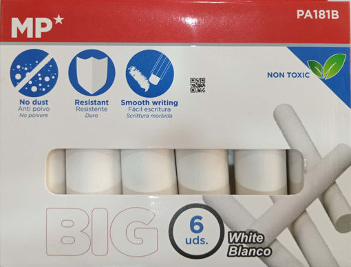 Picture of Chalk 6pcs Big White Non Toxic MP