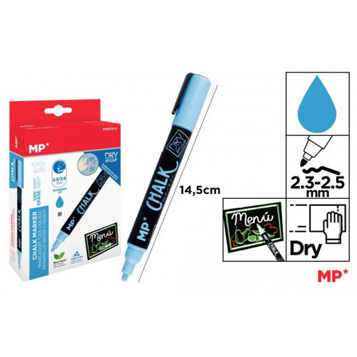 Picture of Chalk Marker Light Blue (2.3-2.5)mm Erasable MP