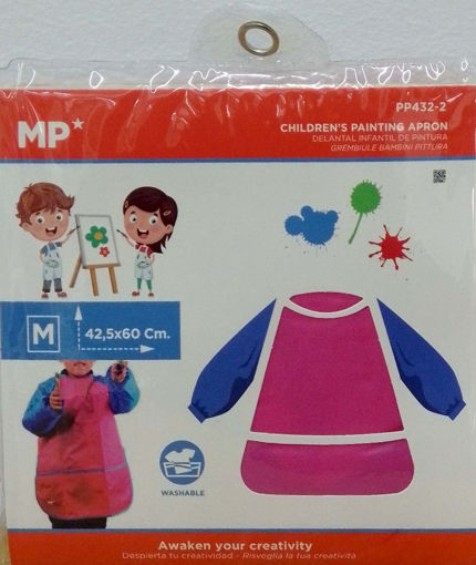 Picture of Children's Painting Apron Small Red Washable MP