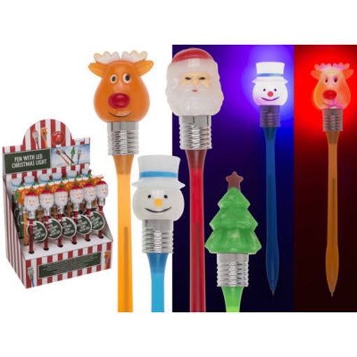 Picture of Christmas pen with LED Light motif
