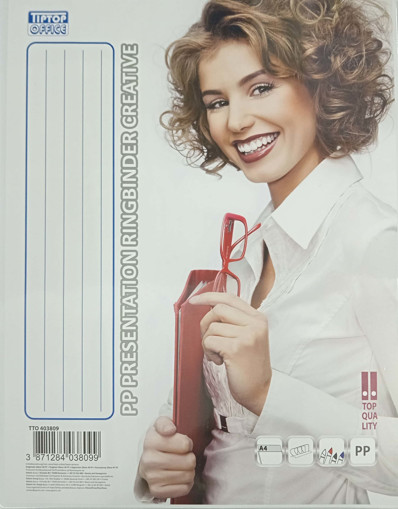 Picture of Binder 4rings A4 White 20mm Personalised Tip Top