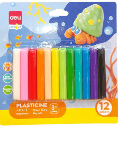 Picture of Clay (Set of 12) Colors 160gr Sticks Deli