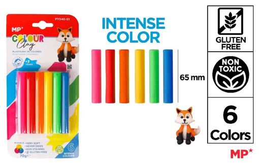 Picture of Clay (Set of 6) Colors 70gr Sticks MP