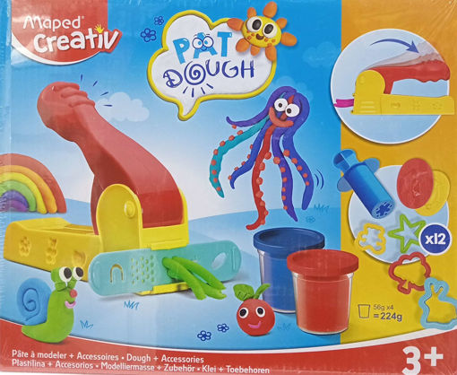 Picture of Clay Dough (Set of 4) 56gr With Tools Maped Creati